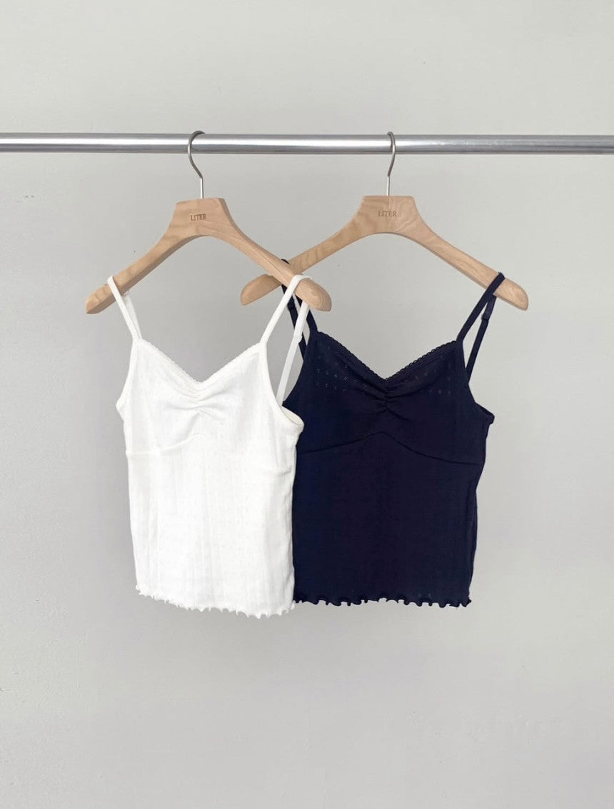 liter ILLIT shirring sleeveless/2col