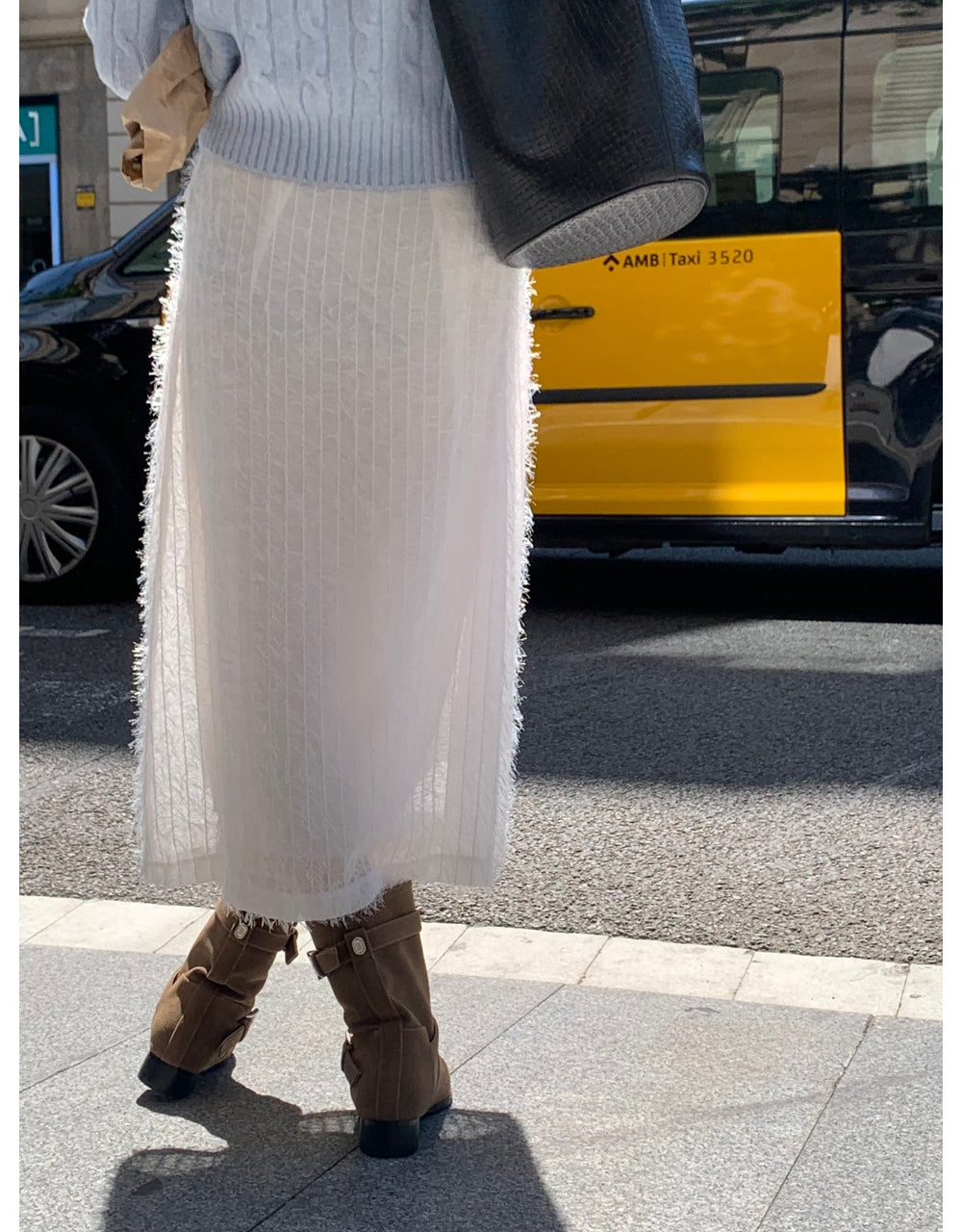 ivory-s即納 Breed layered skirt-2col