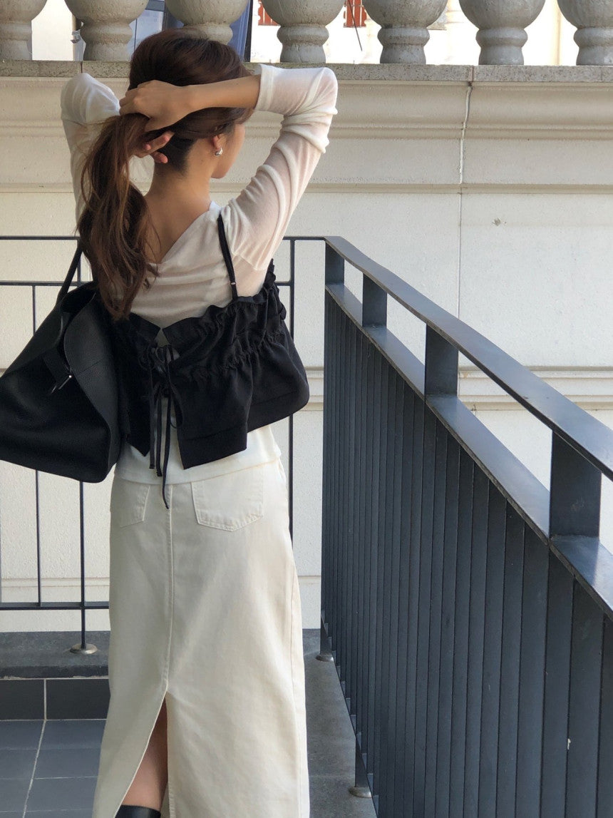 Bully cone dying denim skirt
