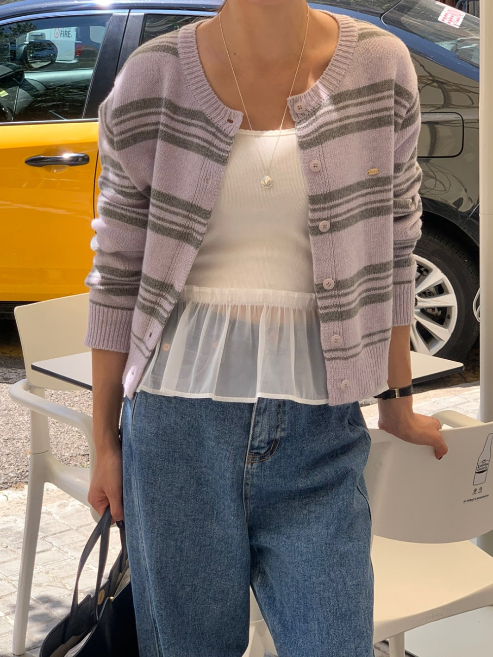 Nordic knit cardigan-4col