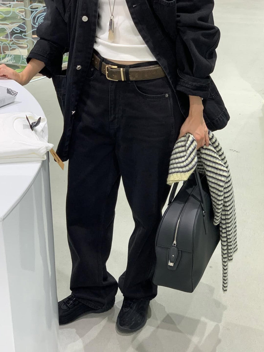 Maison black jeans/ショート丈あり