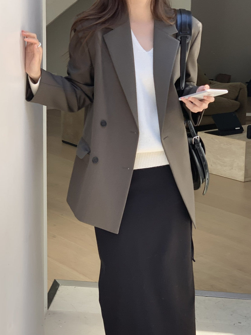 Sienna wool tailored double jacket