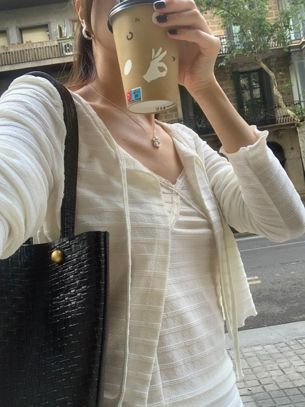 Olivia sleeveless&cardigan set-3col
