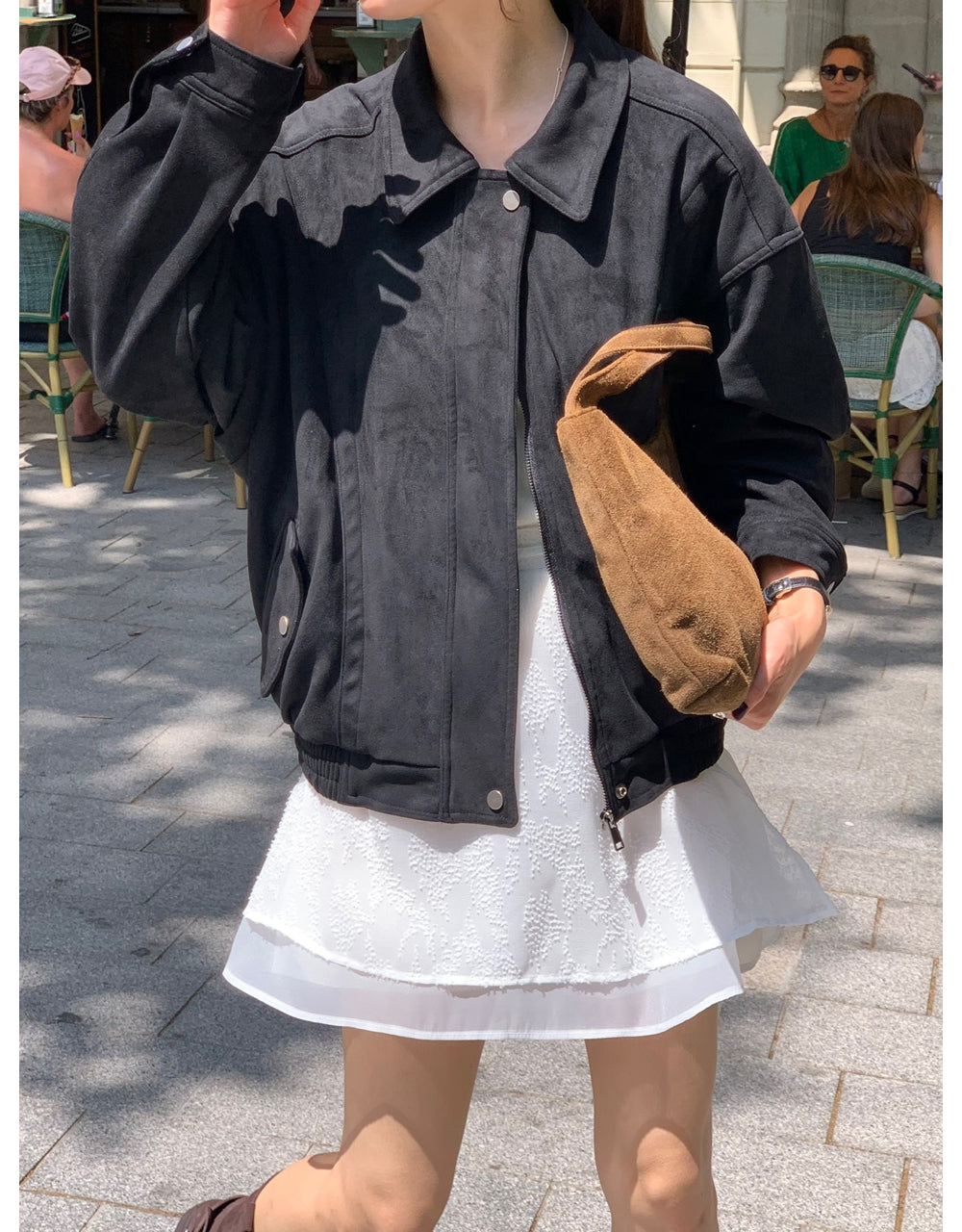 Alpha leather&suede jacket-2type
