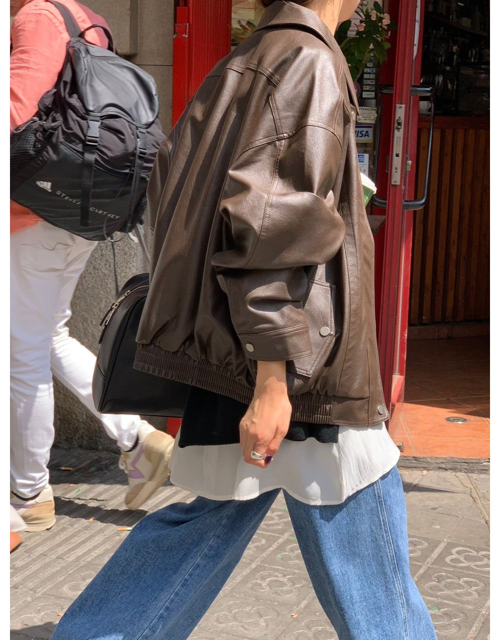 Alpha leather&suede jacket-2type