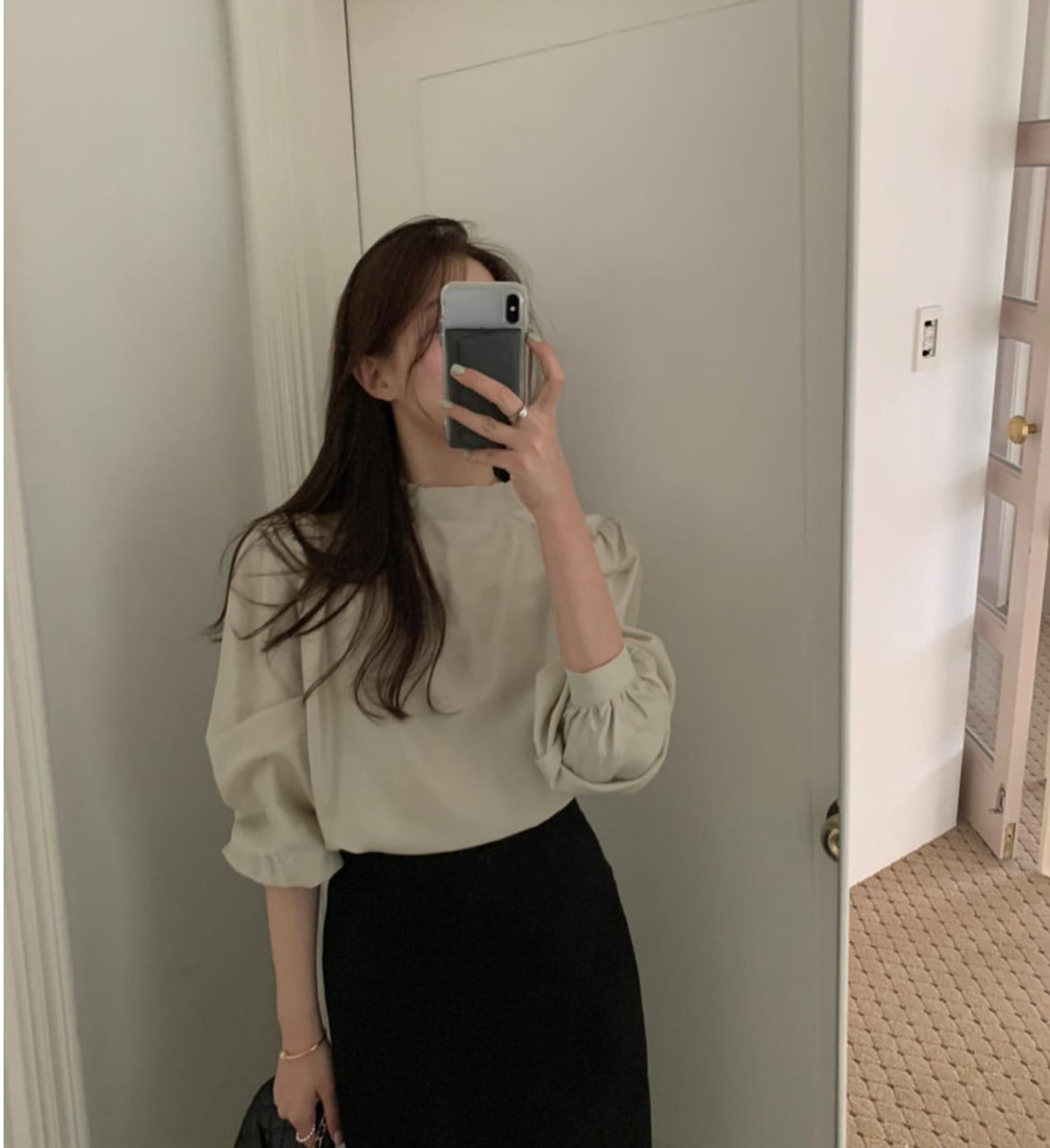 2way longsleeve blouse-4col