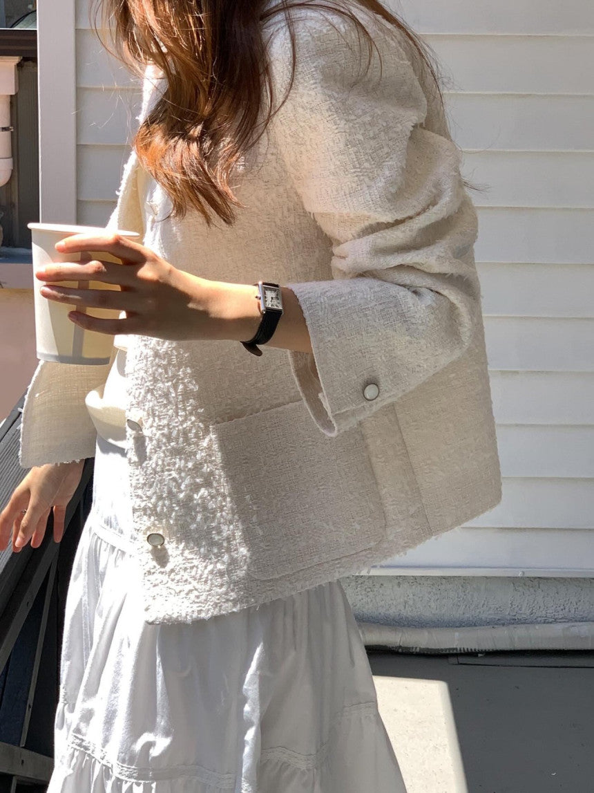 Moore round tweed jacket