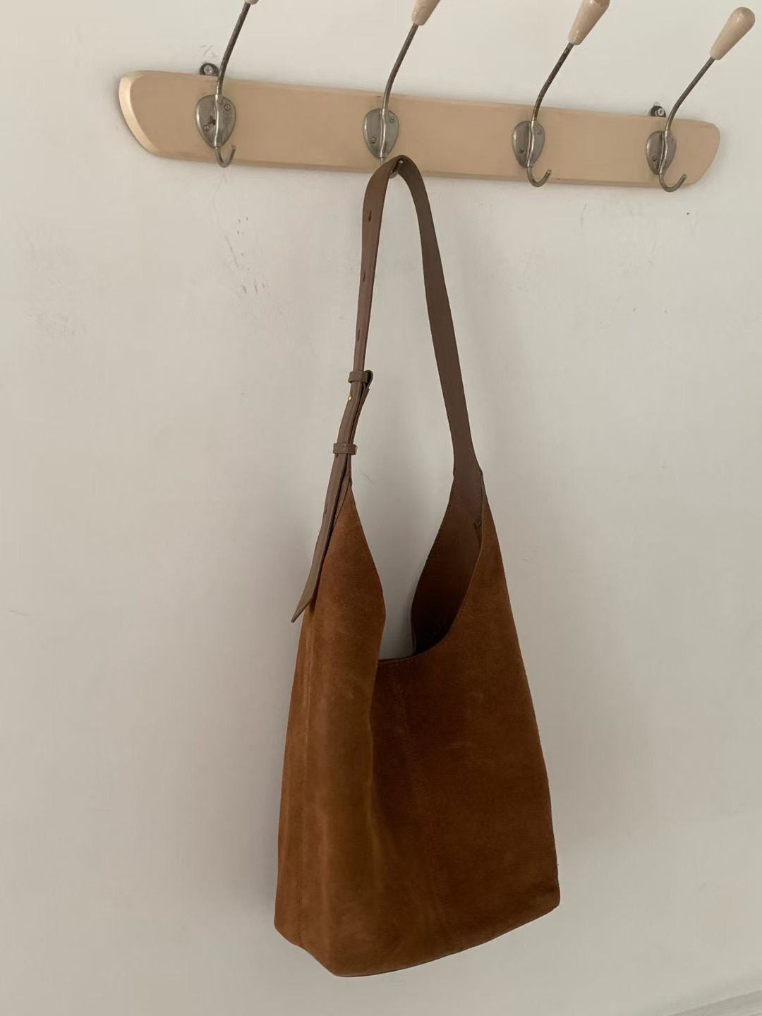Square suede bag-3col