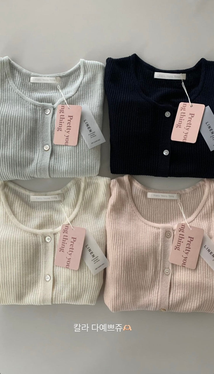 Mamonde linen cardigan-4col
