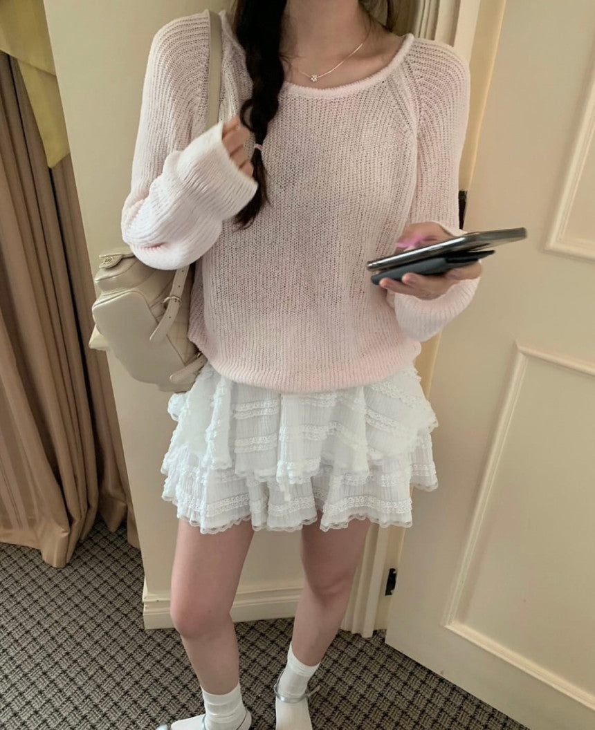Days linen raglan knit-3col
