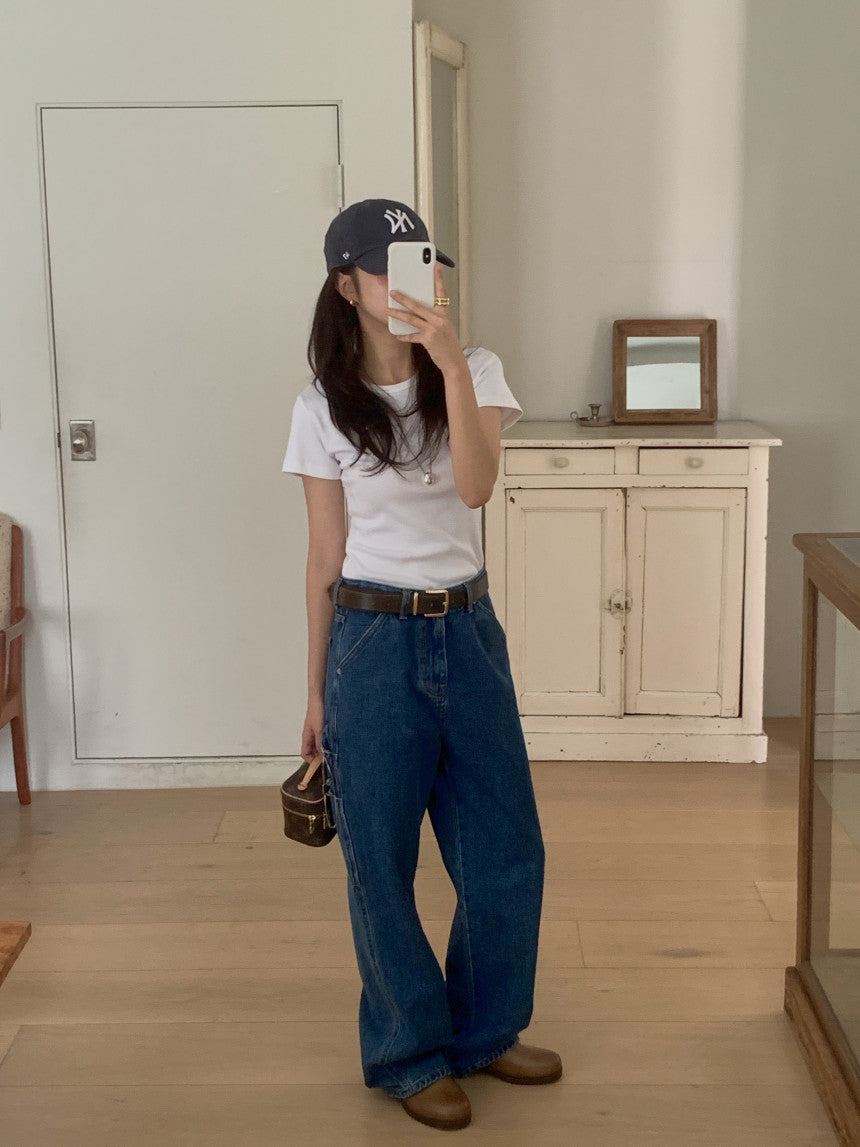 113 Carpenter denim ショート丈あり