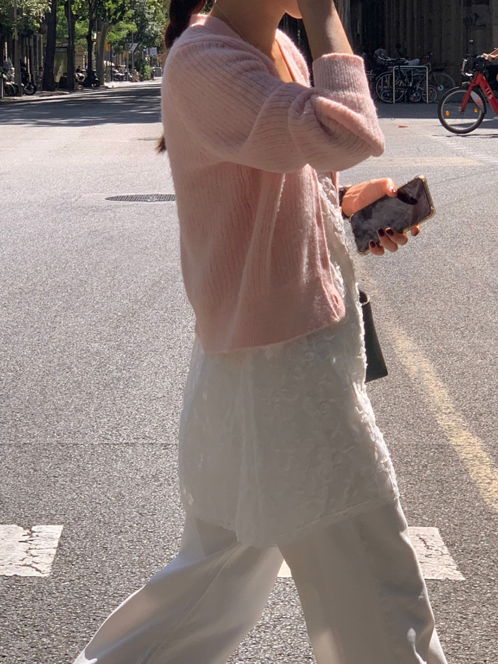 Rosy layered onepiece