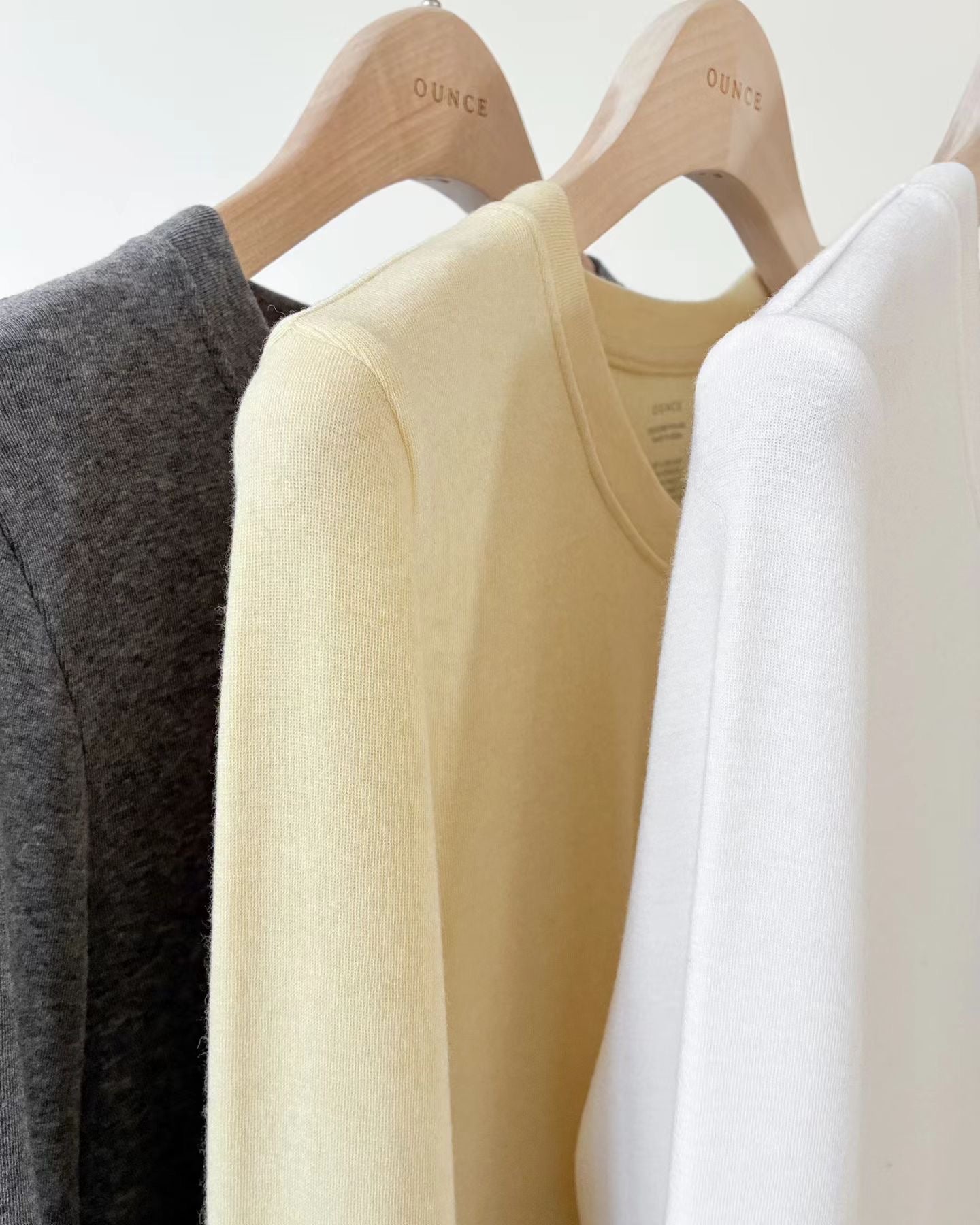 Ounce dove wool tencel T-3col