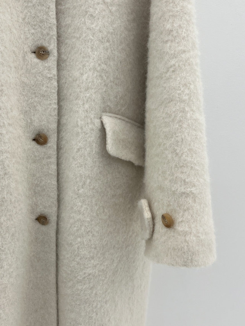 Lea alpaca handmade coat-2col