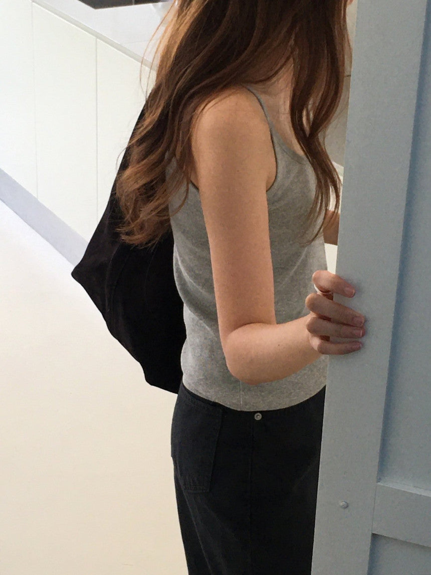 Weenie rib sleeveless-4col