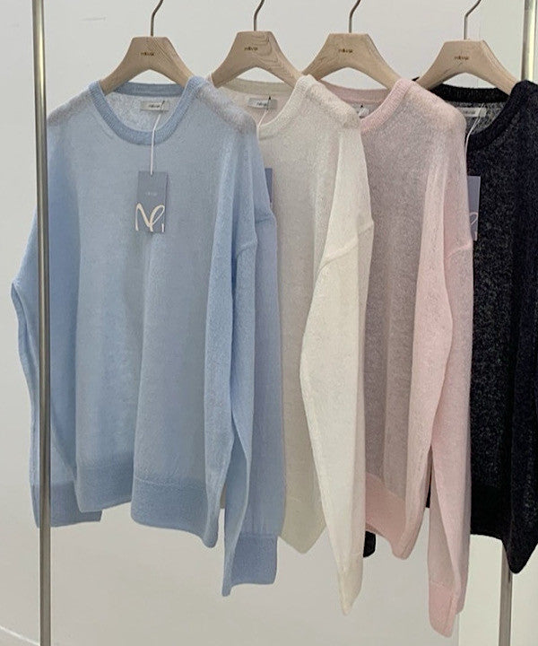 Slow loose alpaca knit-4col