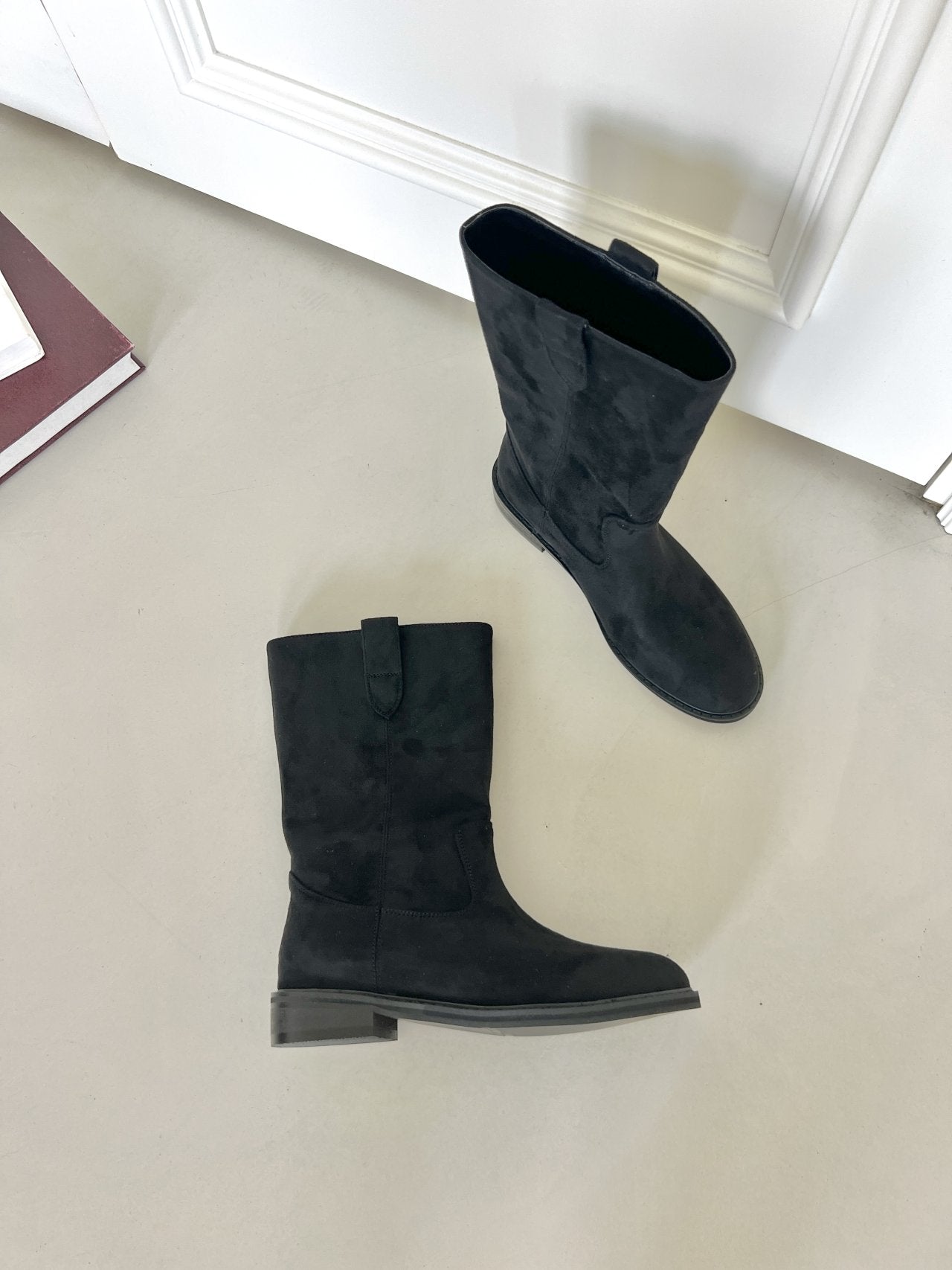 Suede bijo middle boots