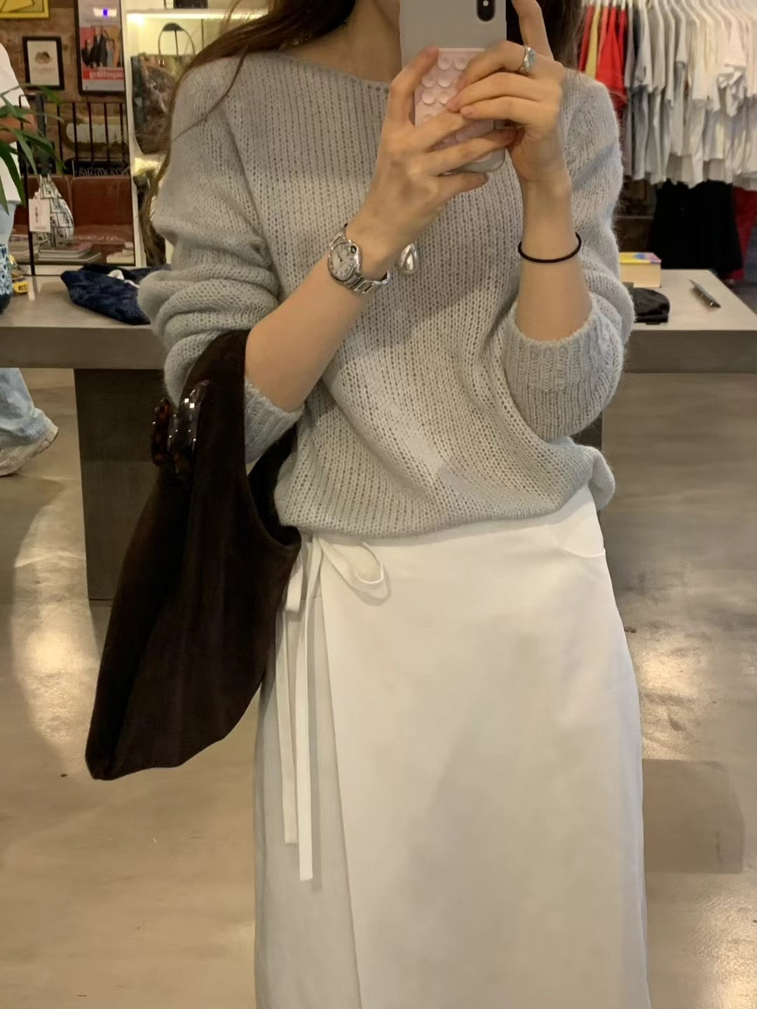 Ounce mid wrap skirt-2col