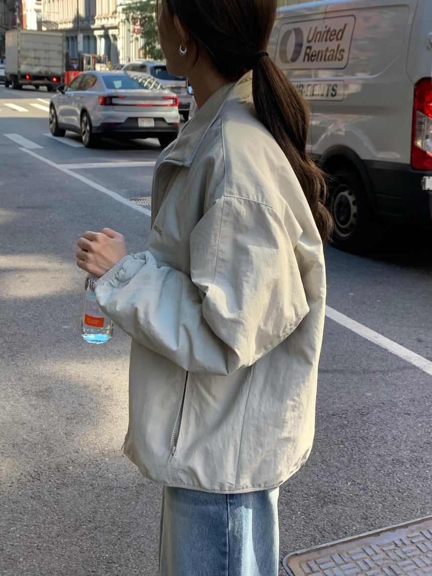 plain nylon jumper-3col
