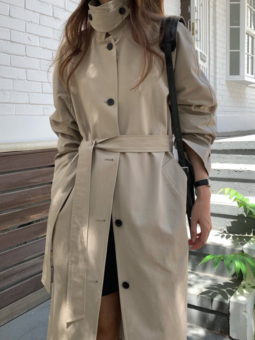 Barnnet long trench coat-2col