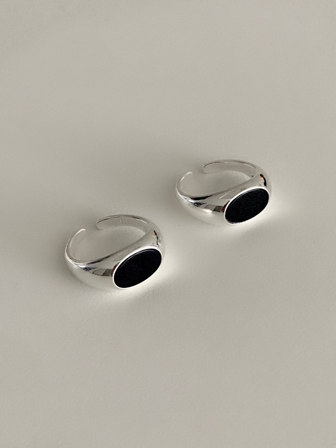 Black Onyx Open Ring