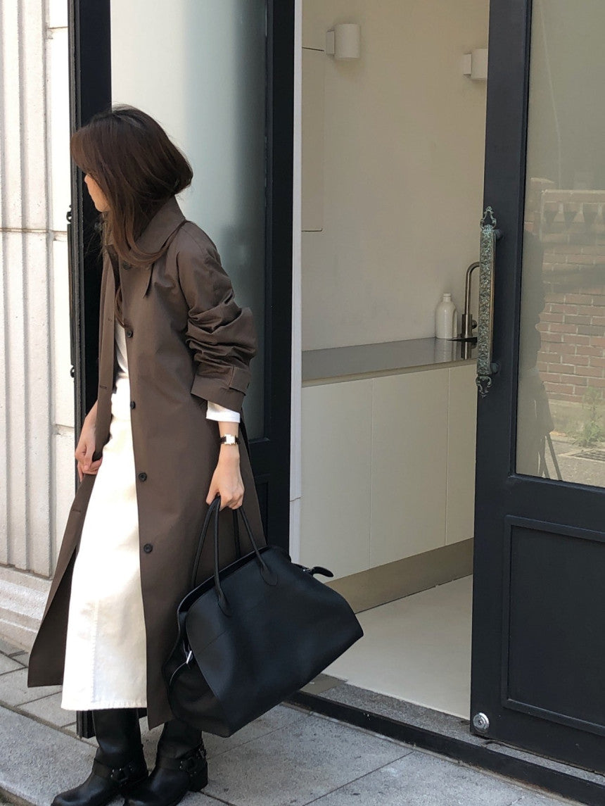 Barnnet long trench coat-2col