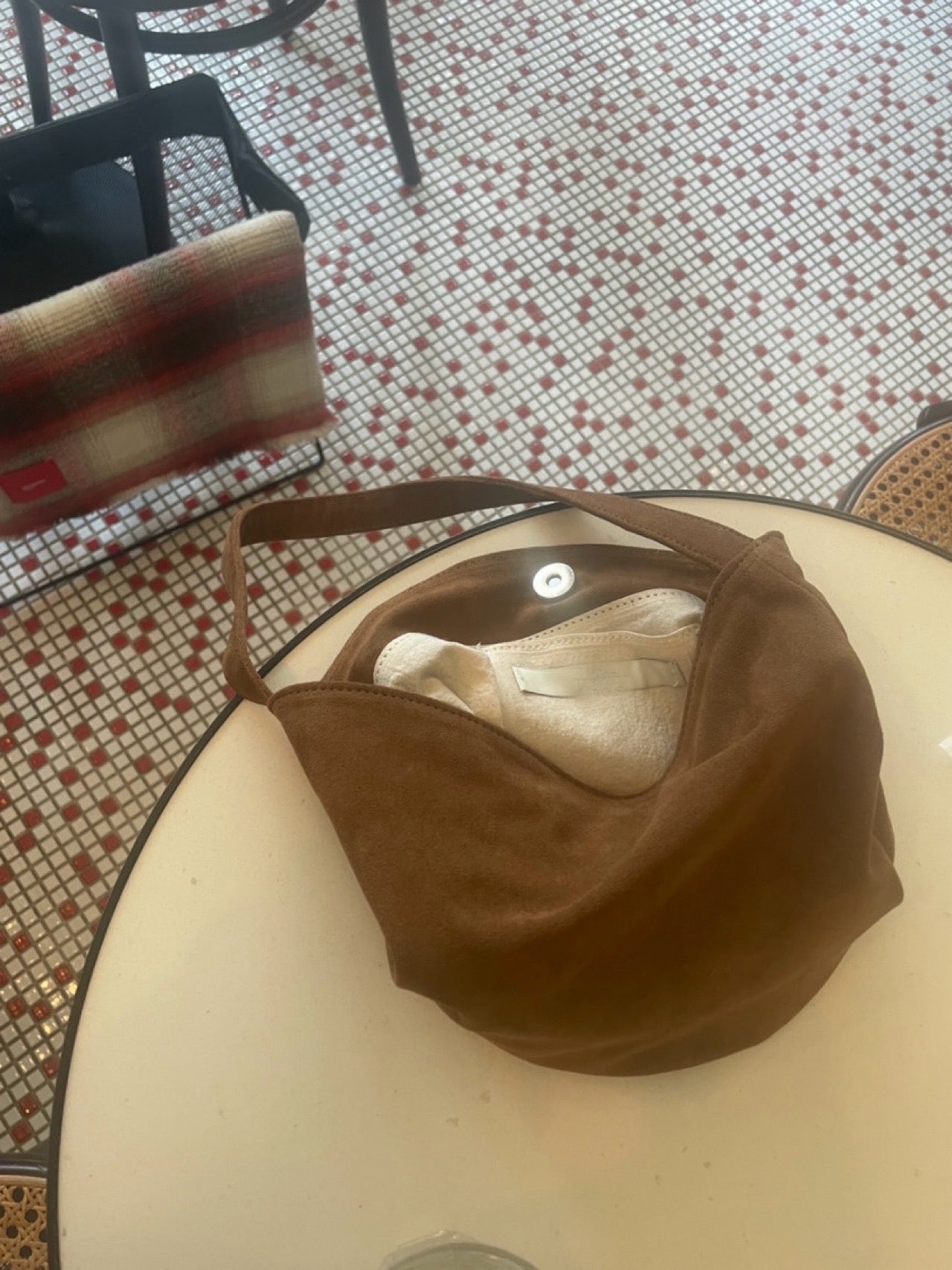 Suede shoulder bag