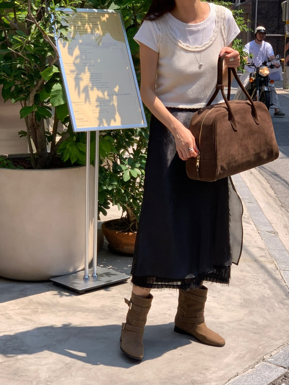 ivory-s即納 Breed layered skirt-2col