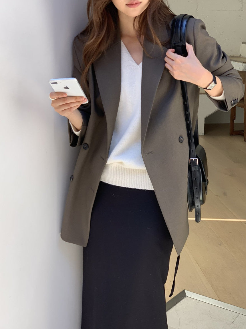 Sienna wool tailored double jacket