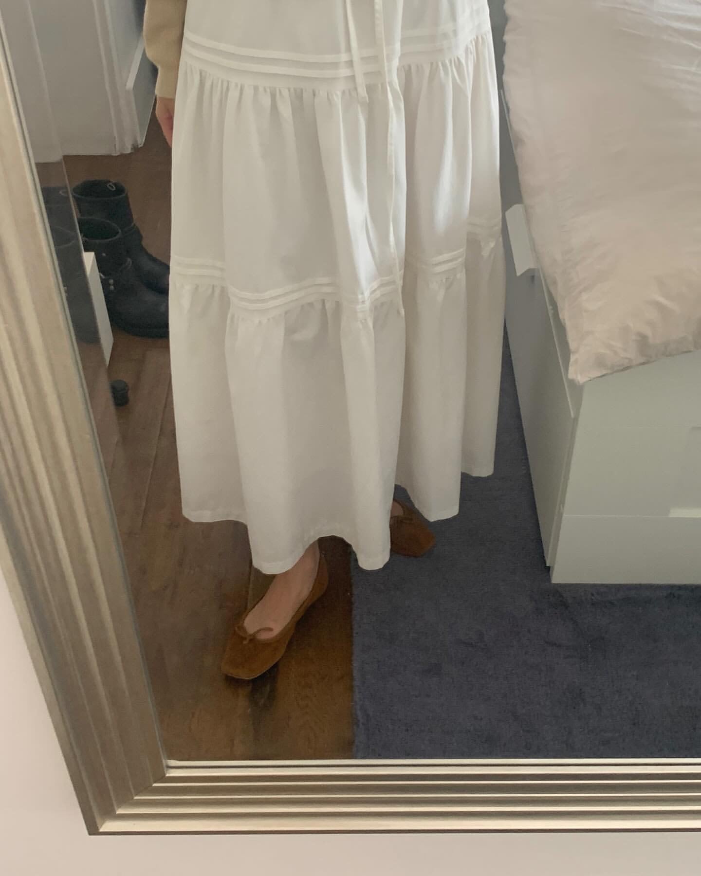 liter audrey pintuck skirt-2col