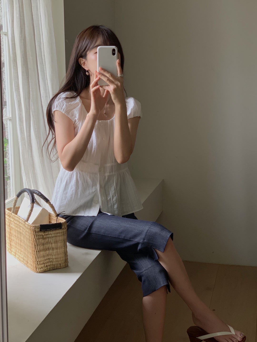 Bigi blouse&skirt-2col