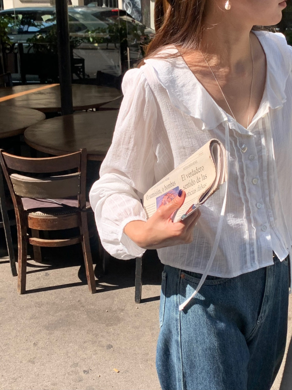 ruffle blouse-2col