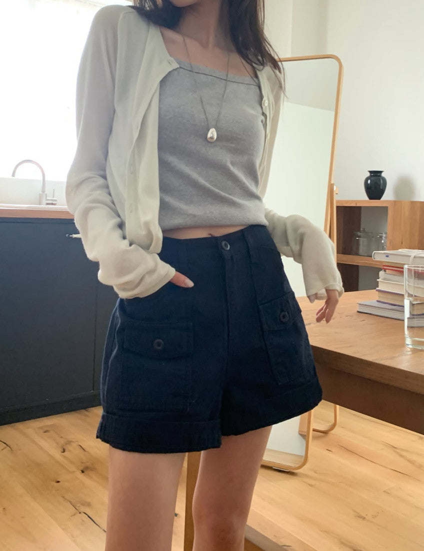 rari linen cardigan-4col