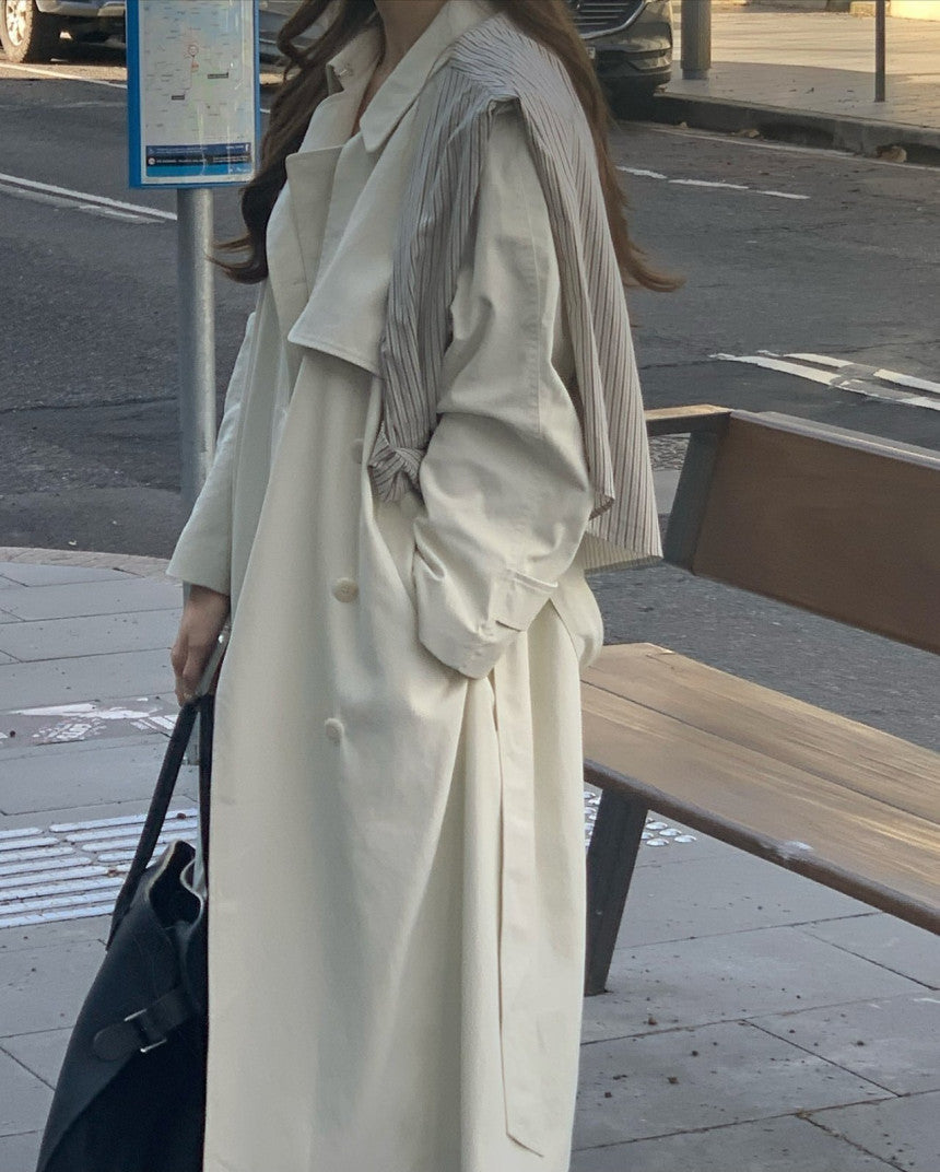 Hyde long trench coat-2col