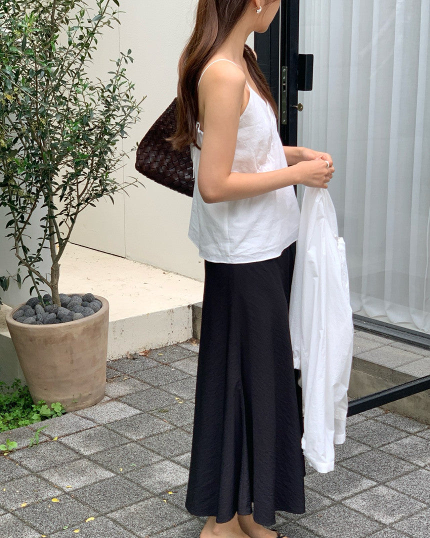 Amuse layered bustier blouse-2col