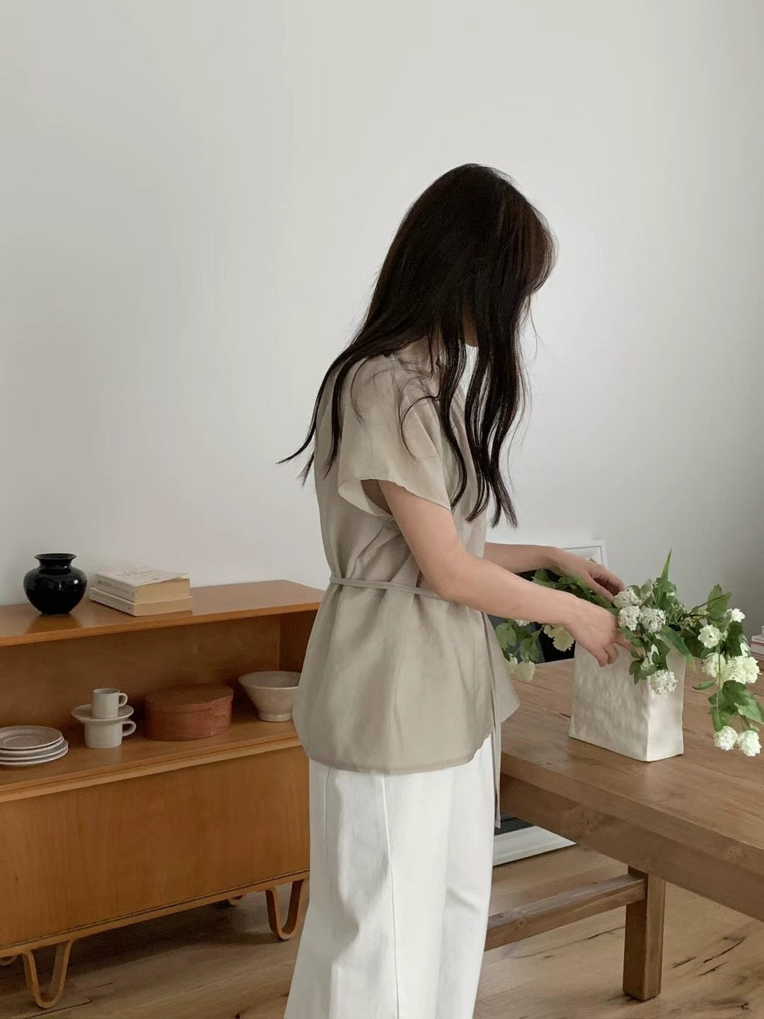 Moore belt blouse-3col
