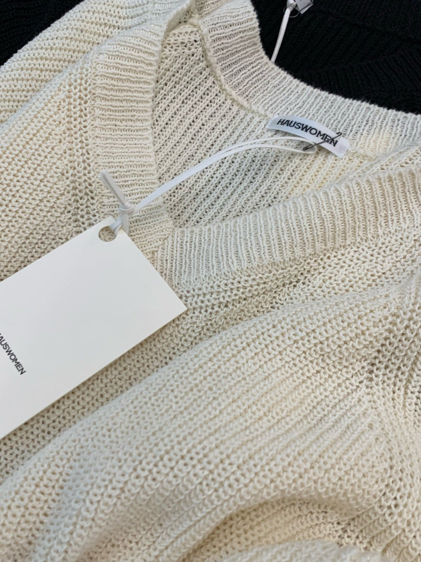 cream即納 Haus fani loose fit knit-3col