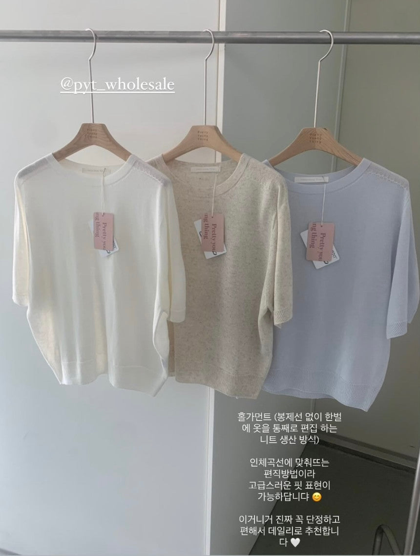 Wholegar linen half knit-3col