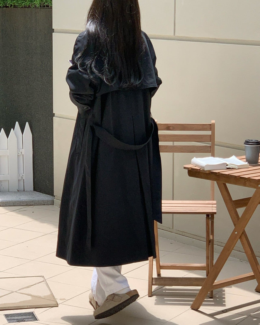 Hyde long trench coat-2col