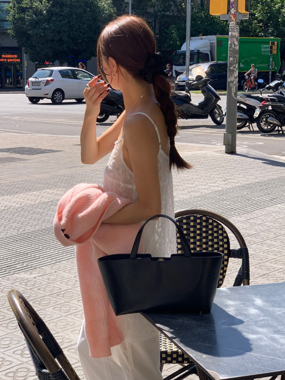 Rosy layered onepiece