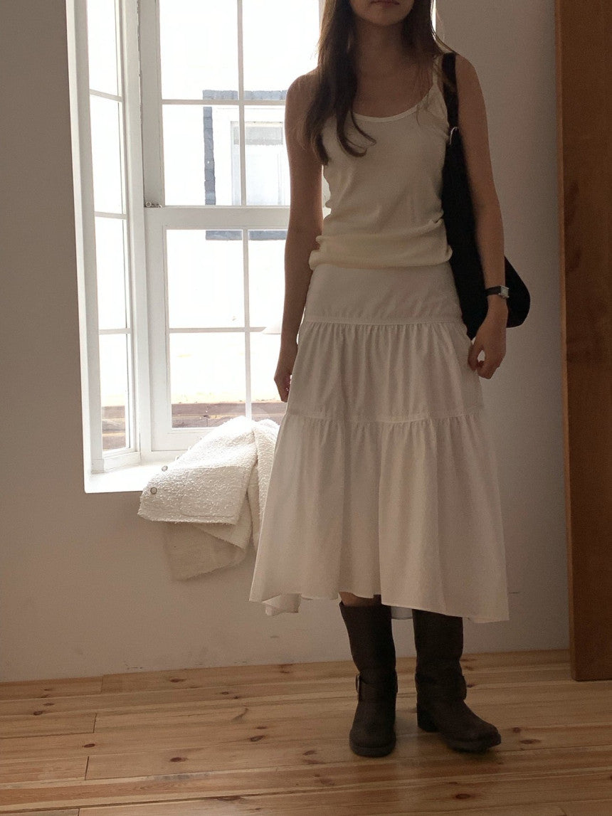 Garden lace full skirt-2col