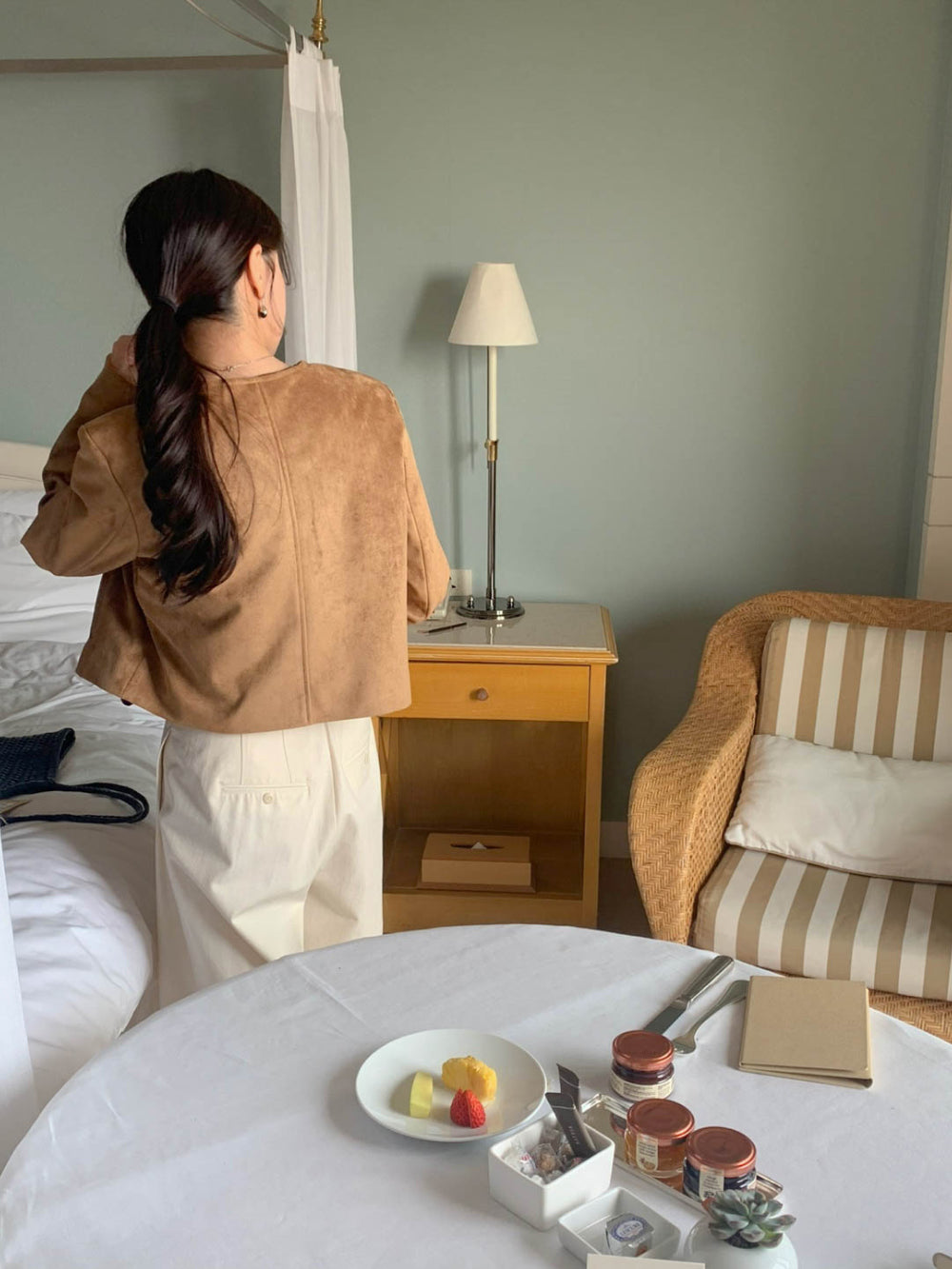 Ace suede jacket-2col