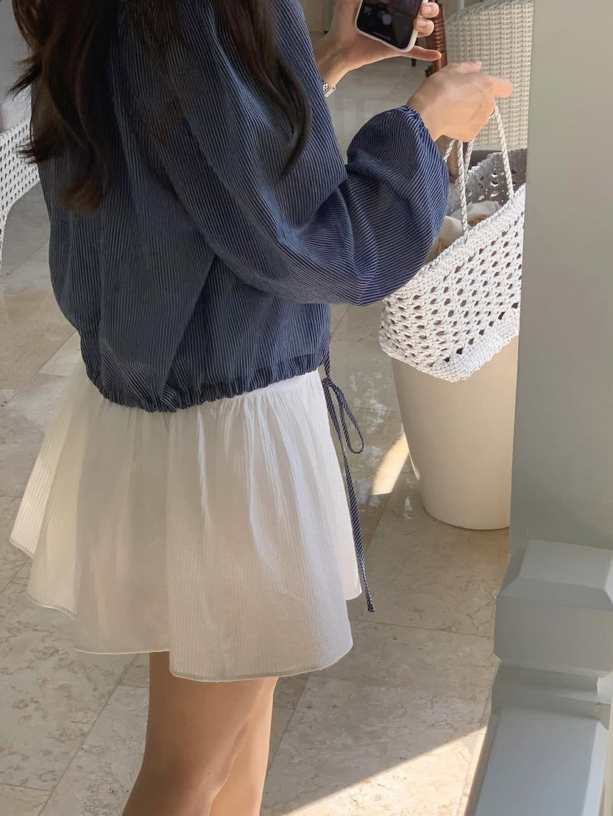 liter maple cardigan blouse-2col