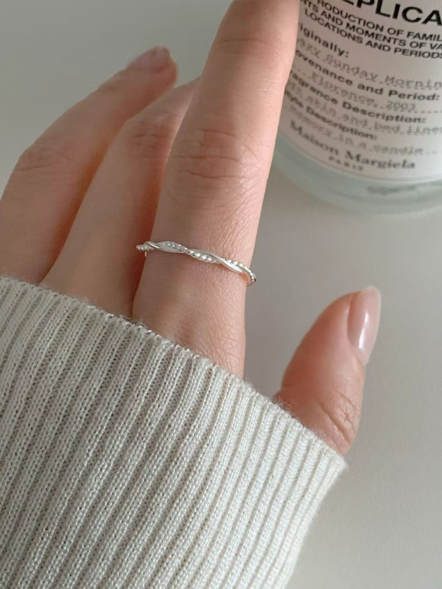 Rhyme twist open ring
