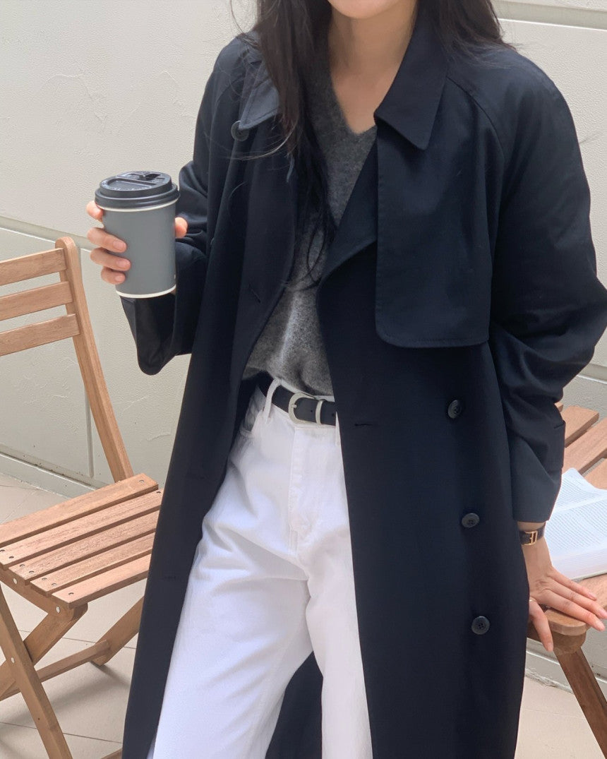 Hyde long trench coat-2col