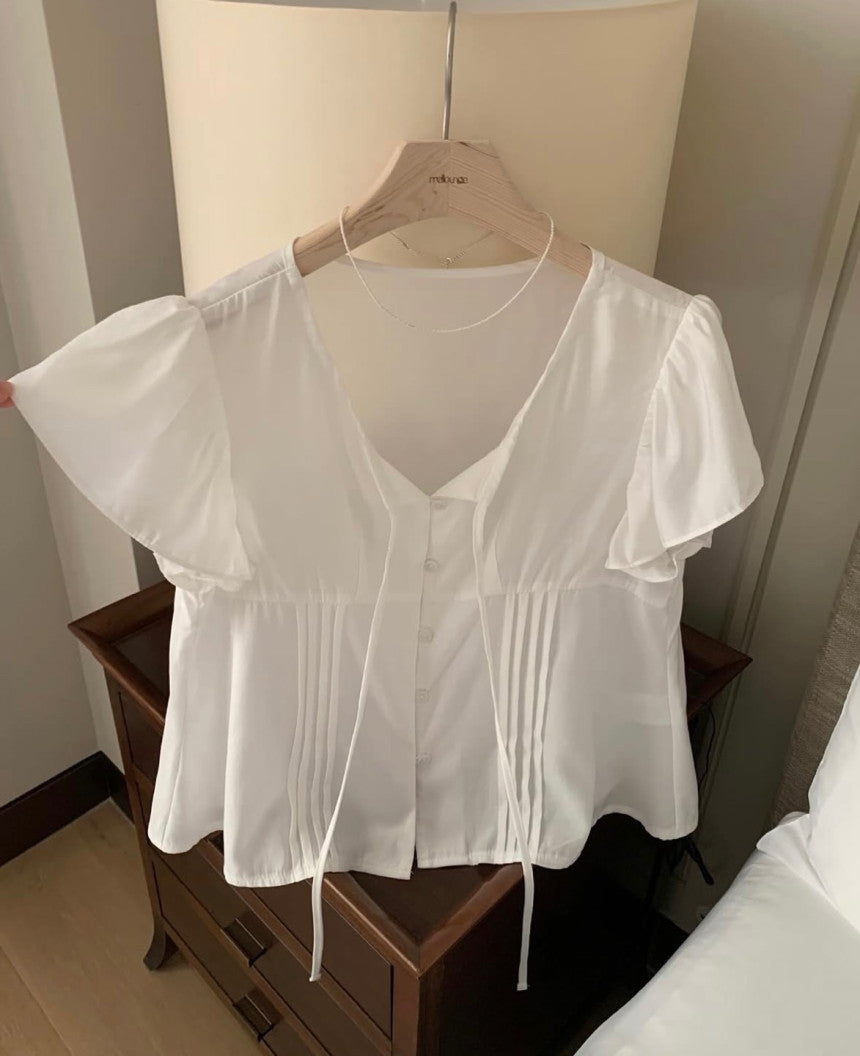 Aloha string blouse-2col
