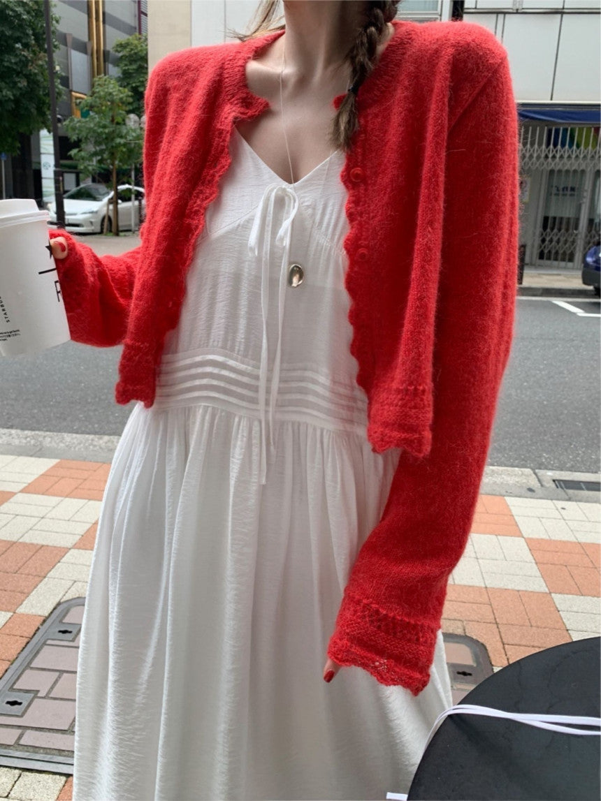 romantic alpaca cardigan-4col