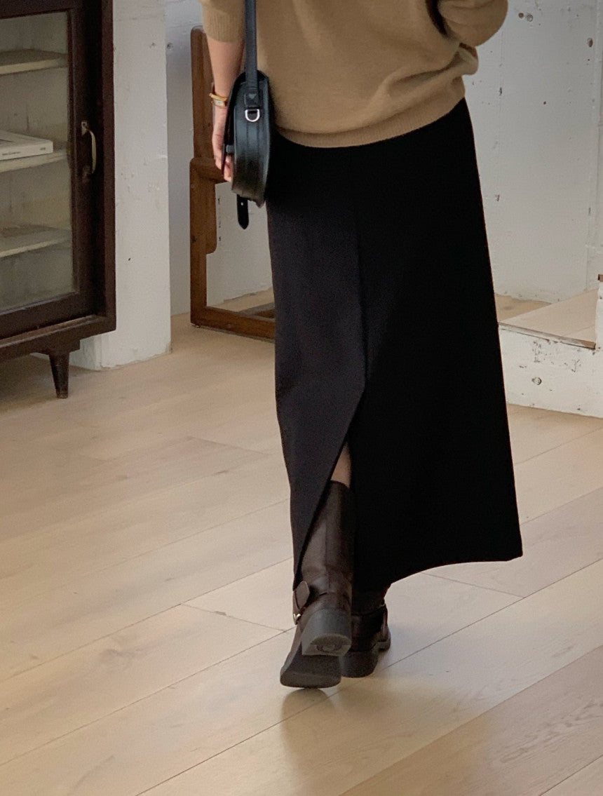 Ove string long skirt-2col