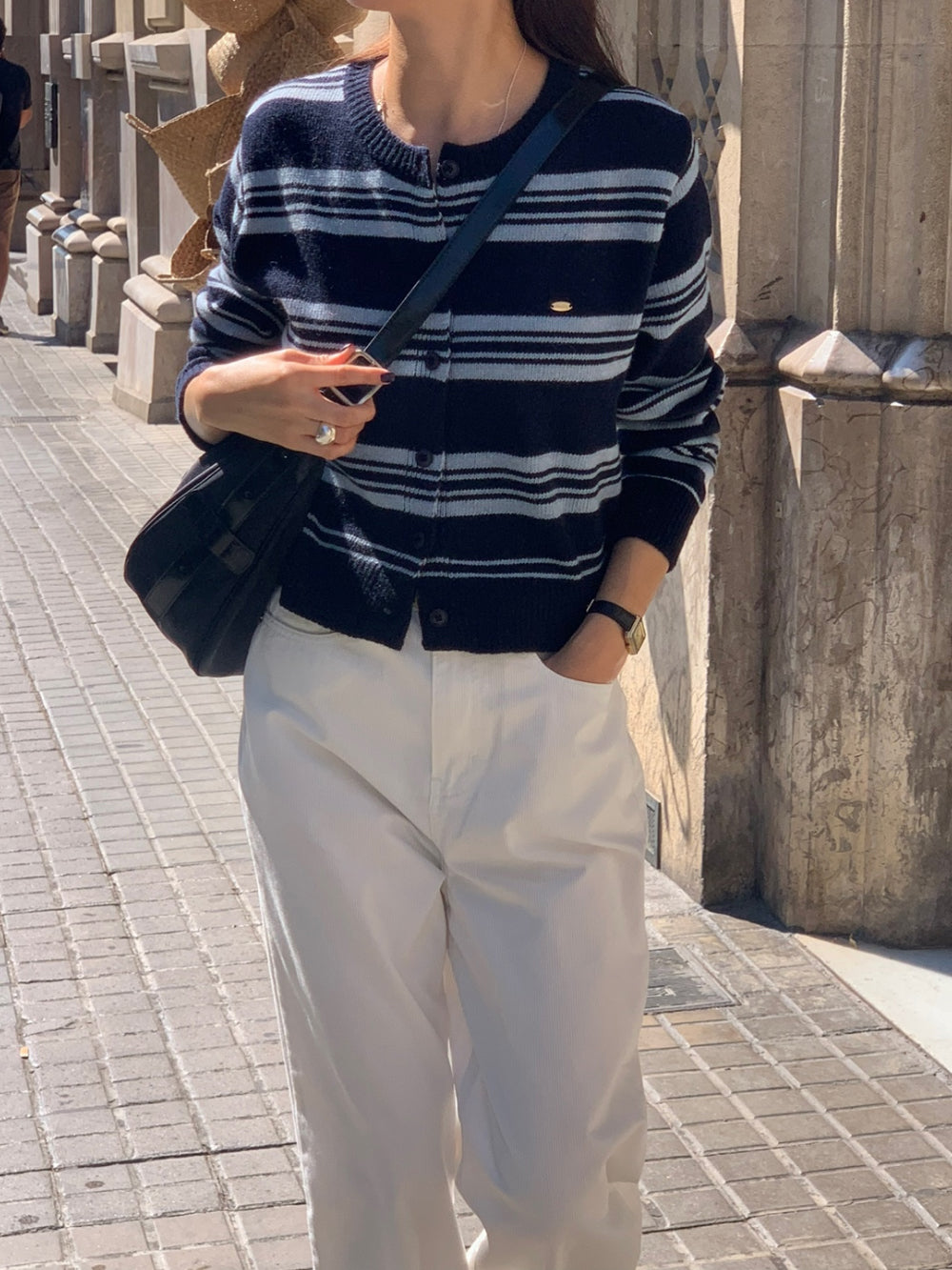 Nordic knit cardigan-4col