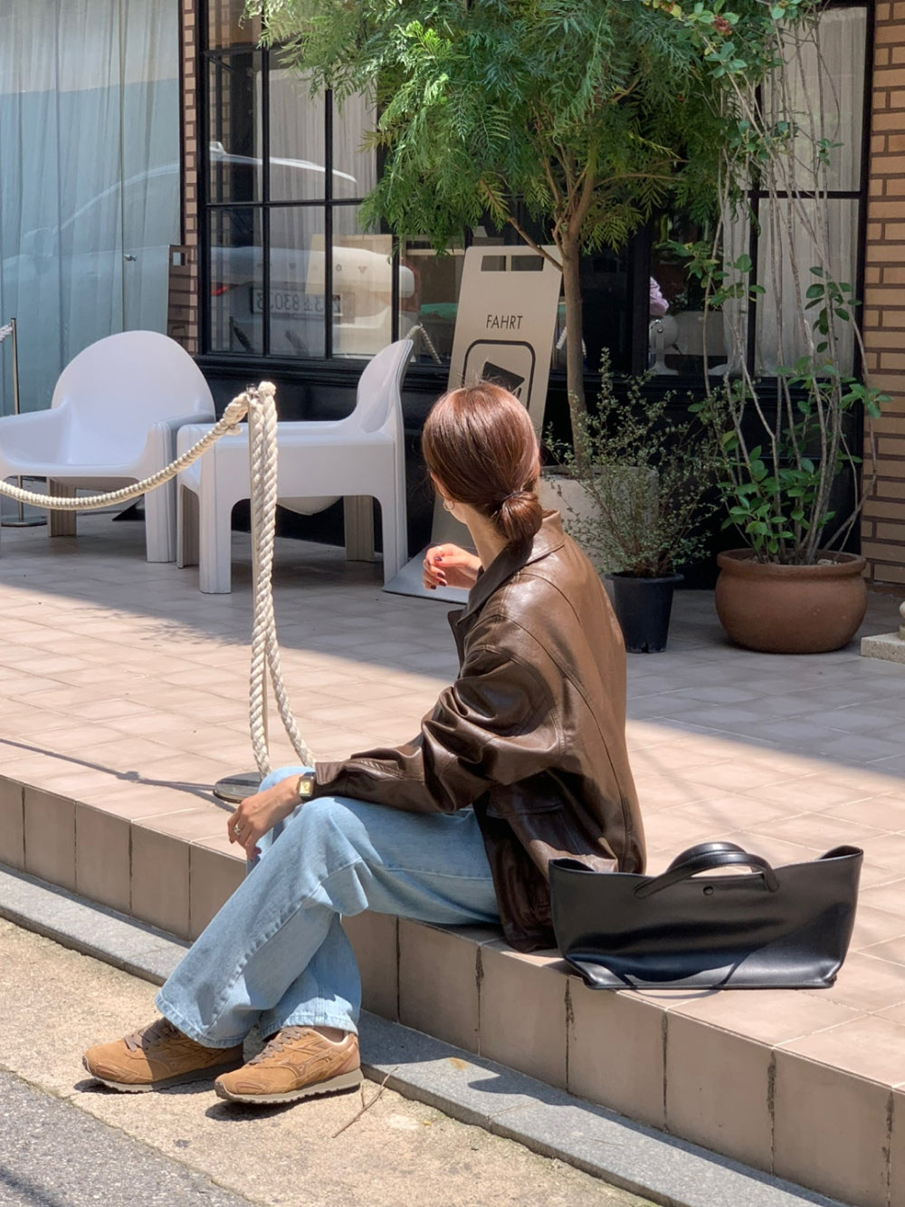 Mud leather jacket-2col